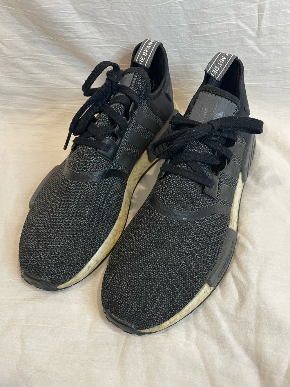Adidas NMD R1 Core Black Gray Boost Running Sneakers Men’s Size 11